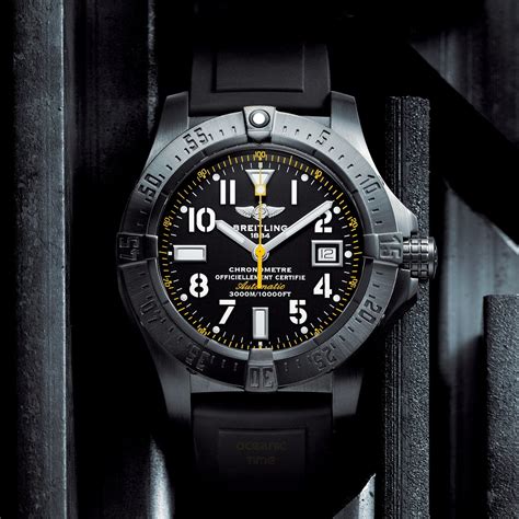 breitling avenger seawolf chrono blacksteel limited edition|breitling avenger seawolf yellow dial.